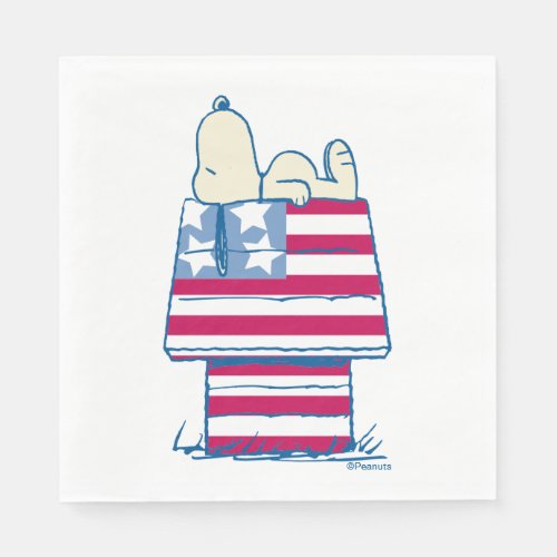 Snoopy on 4th of July Dog House Napkins
