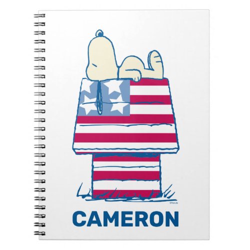 Snoopy on 4th of July Dog House Notebook