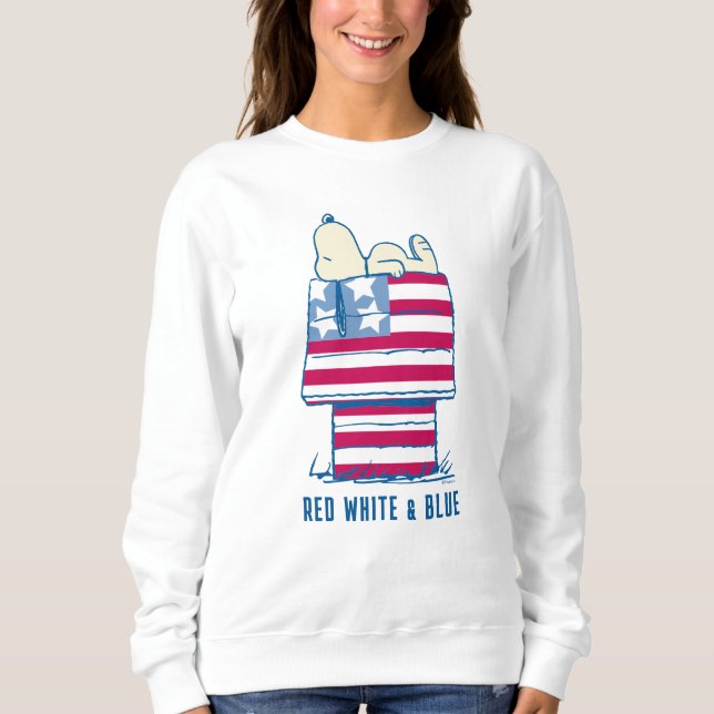 Snoopy on 4th of July Dog House Sweatshirt (Front)
