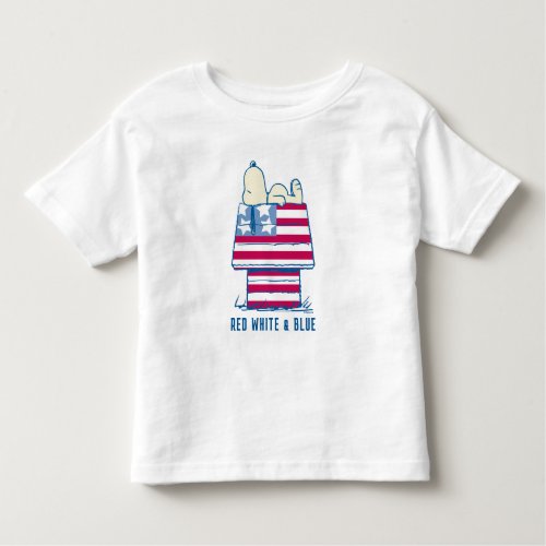 Snoopy on 4th of July Dog House Toddler T_shirt