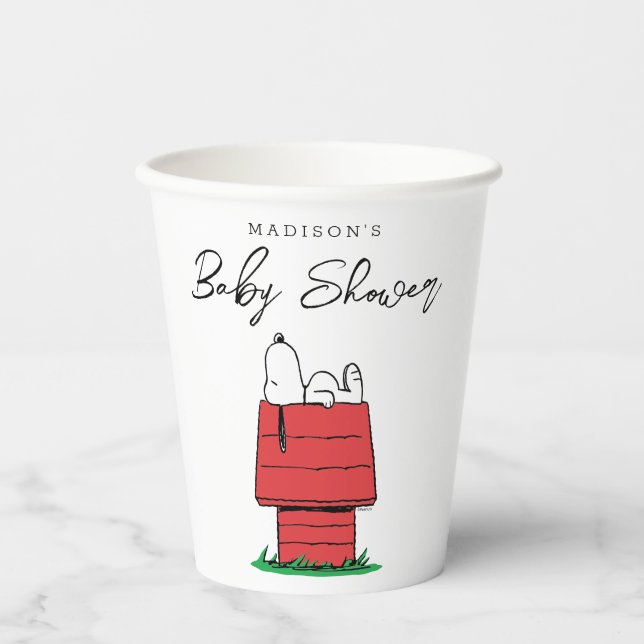 Snoopy Peanuts Baby Shower Paper Cups (Front)