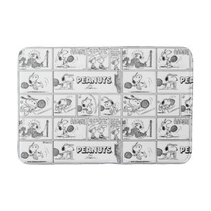 Snoopy Plays Tennis Bath Mat