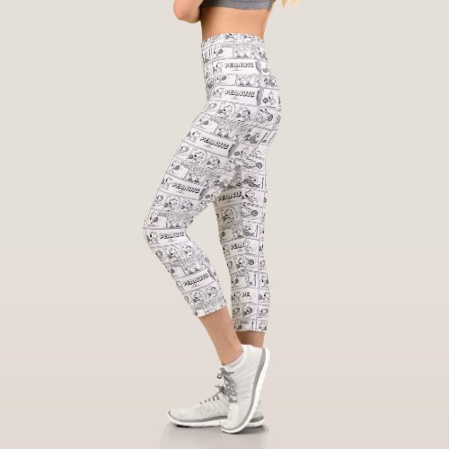 Snoopy Plays Tennis Capri Leggings