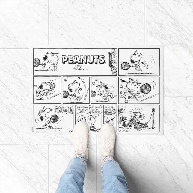 Snoopy Plays Tennis Doormat (Indoor)