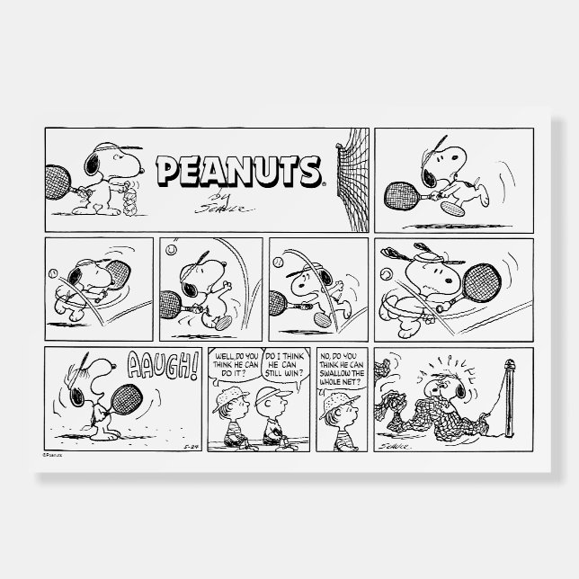 Snoopy Plays Tennis Foam Board (Front)