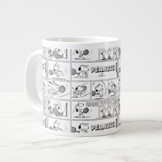 Snoopy Plays Tennis Giant Coffee Mug (Front Left)