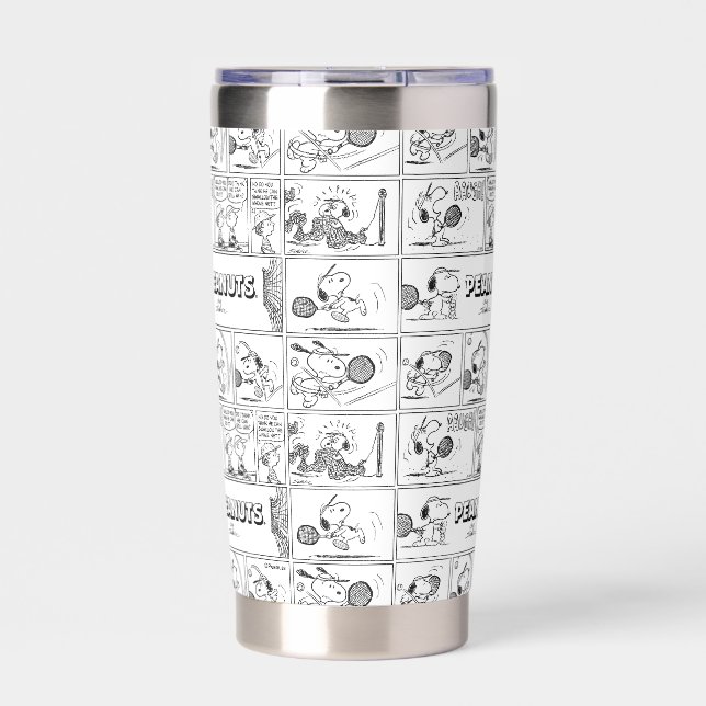 Snoopy Plays Tennis Insulated Tumbler (Front)