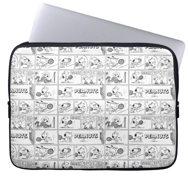 Snoopy Plays Tennis Laptop Sleeve (Front)
