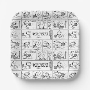 Snoopy Plays Tennis Paper Plates