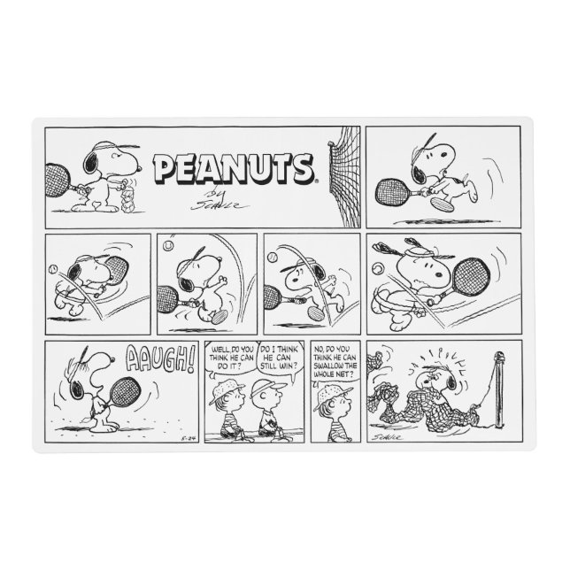 Snoopy Plays Tennis Placemat (Front)