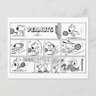 Snoopy Plays Tennis Postcard