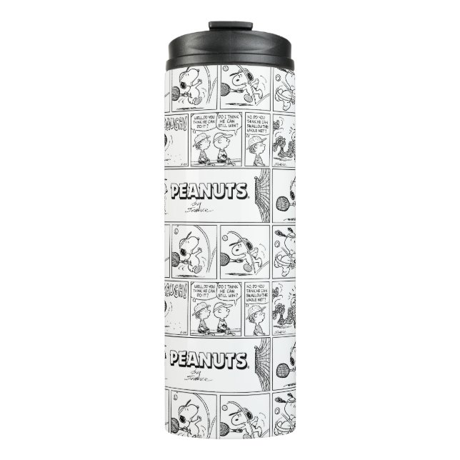 Snoopy Plays Tennis Thermal Tumbler (Front)