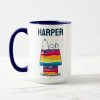 Snoopy | Rainbow Dog House | Add Your Name Mug