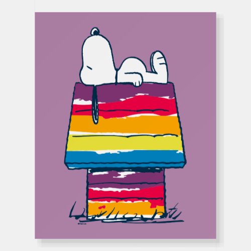 Snoopy  Rainbow Dog House Foam Board