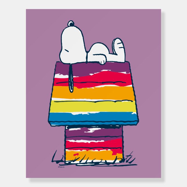 Snoopy | Rainbow Dog House Foam Board (Front)