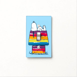 Snoopy   Rainbow Dog House Light Switch Cover