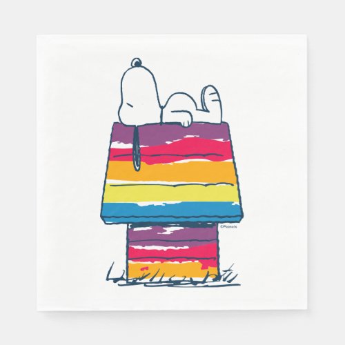 Snoopy  Rainbow Dog House Napkins