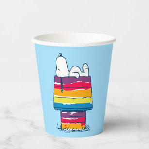 Snoopy   Rainbow Dog House Paper Cups