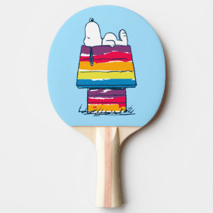 Snoopy   Rainbow Dog House Ping Pong Paddle