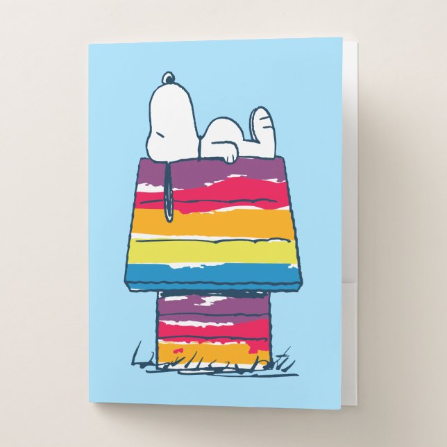 Snoopy | Rainbow Dog House Pocket Folder (Front)