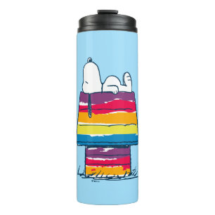 Snoopy Rainbow Dog House Thermal Tumbler