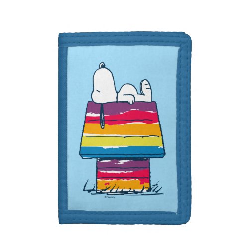 Snoopy  Rainbow Dog House Trifold Wallet