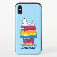Snoopy | Rainbow Dog House iPhone X Slider Case