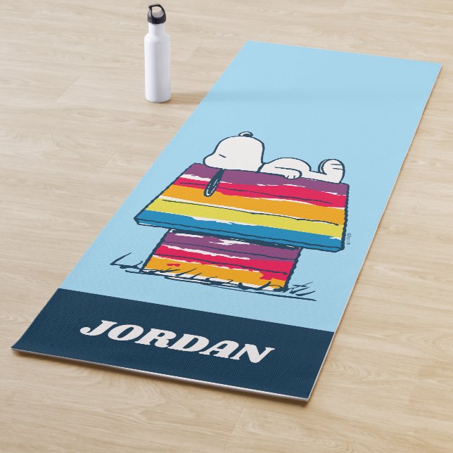 Snoopy | Rainbow Dog House Yoga Mat (In Situ)