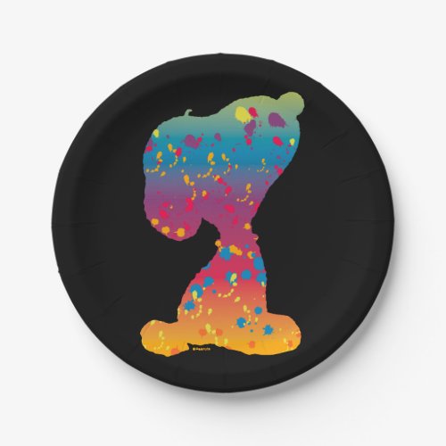 Snoopy Rainbow Graffiti Silhouette Paper Plates