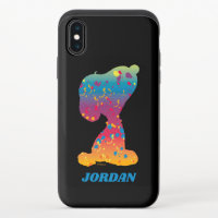 Snoopy Rainbow Graffiti Silhouette iPhone X Slider Case