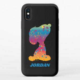 Snoopy Rainbow Graffiti Silhouette iPhone X Slider Case
