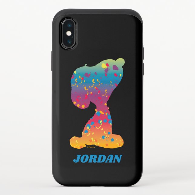 Snoopy Rainbow Graffiti Silhouette Uncommon iPhone Case (Back)
