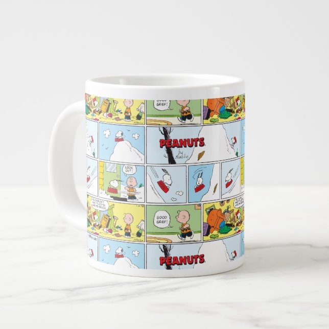 Snoopy Sled Riding Food Dish Giant Coffee Mug (Front Left)