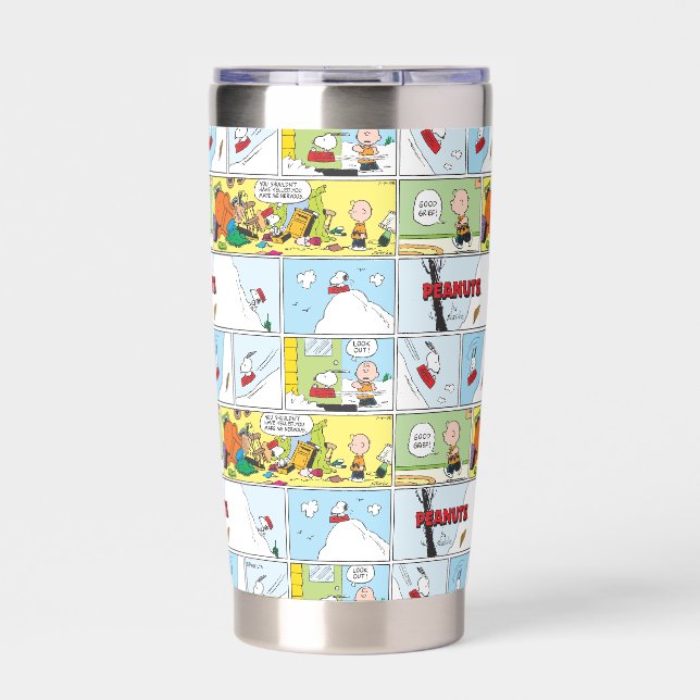 Snoopy Sled Riding Food Dish Insulated Tumbler (Front)