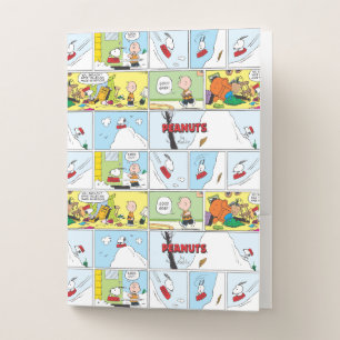 Snoopy Sled Riding Food Dish Pocket Folder