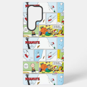 Snoopy Sled Riding Food Dish Samsung Galaxy S22 Ultra Case