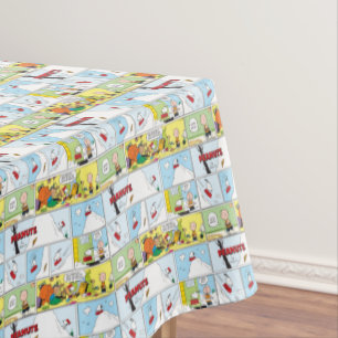 Snoopy Sled Riding Food Dish Tablecloth
