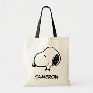 Snoopy Smile Giggle Laugh Add Your Name Tote Bag