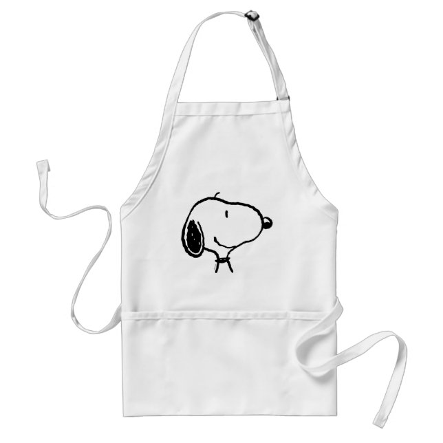 Snoopy Smile Giggle Laugh Adult Apron (Front)