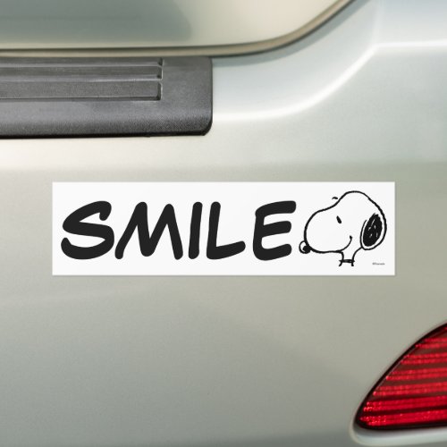 Snoopy Smile Giggle Laugh Bumper Sticker