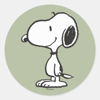 Snoopy Smile Giggle Laugh Classic Round Sticker