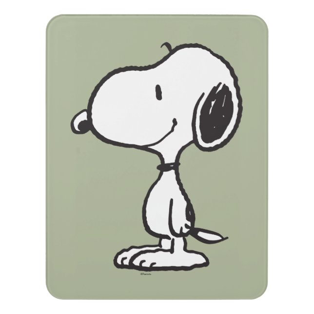 Snoopy Smile Giggle Laugh Door Sign (Contemporary Vert)