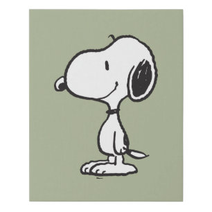 Snoopy Smile Giggle Laugh Faux Canvas Print