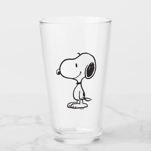 Snoopy Smile Giggle Laugh Glass