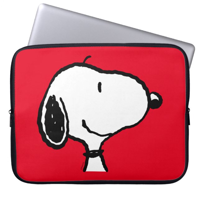 Snoopy Smile Giggle Laugh Laptop Sleeve (Front)