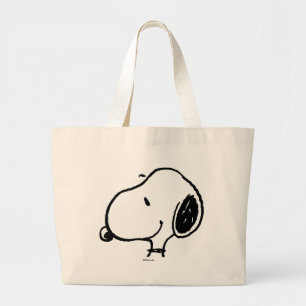 Snoopy Smile Giggle Laugh Large Tote Bag