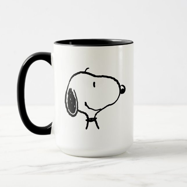 Snoopy Smile Giggle Laugh Mug (Left)