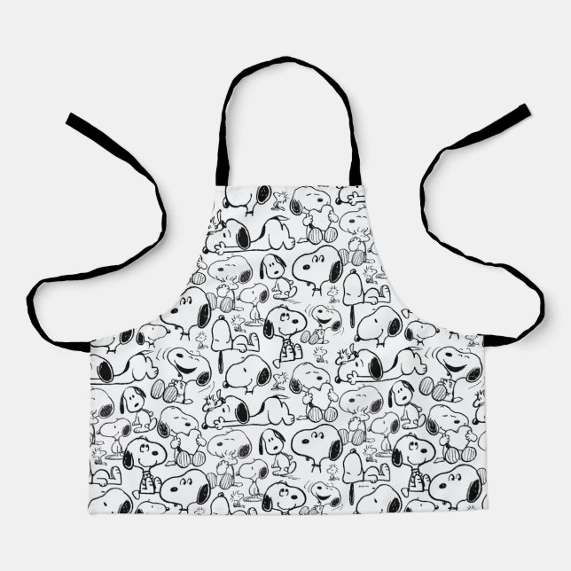 Snoopy Smile Giggle Laugh Pattern Apron (Front)
