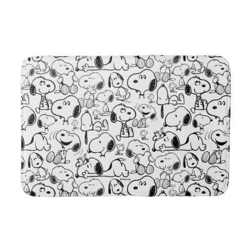 Snoopy Smile Giggle Laugh Pattern Bath Mat