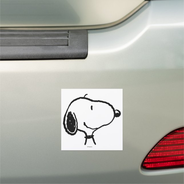 Snoopy Smile Giggle Laugh Pattern Car Magnet (In Situ)